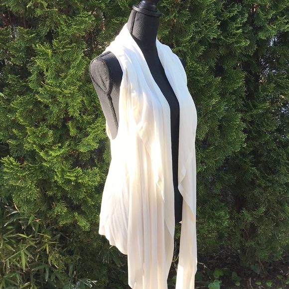 Helmut Lang Sweaters - Helmut Lang Draped Sleeveless Cardigan